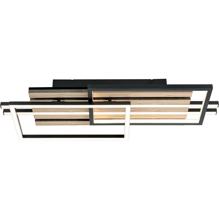 Novel 'AMURAPAR' LED-Deckenleuchte, Aluminium braun/schwarz, 65 x 30 x 8 cm, Warmweiß – Bild 2