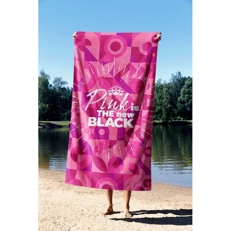 Mijolnir 'Pink is The New Black 90' Strandtuch, Mehrfarbig, 90 x 150 cm – Bild 2