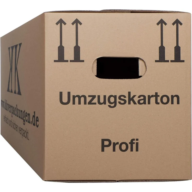 KK Verpackungen Aufbewahrungsbox (Spar-Set, 10 St, 10er-Set), Umzugskartons Umzugskiste Bücherkarton 2-wellig in Profiqualität Braun