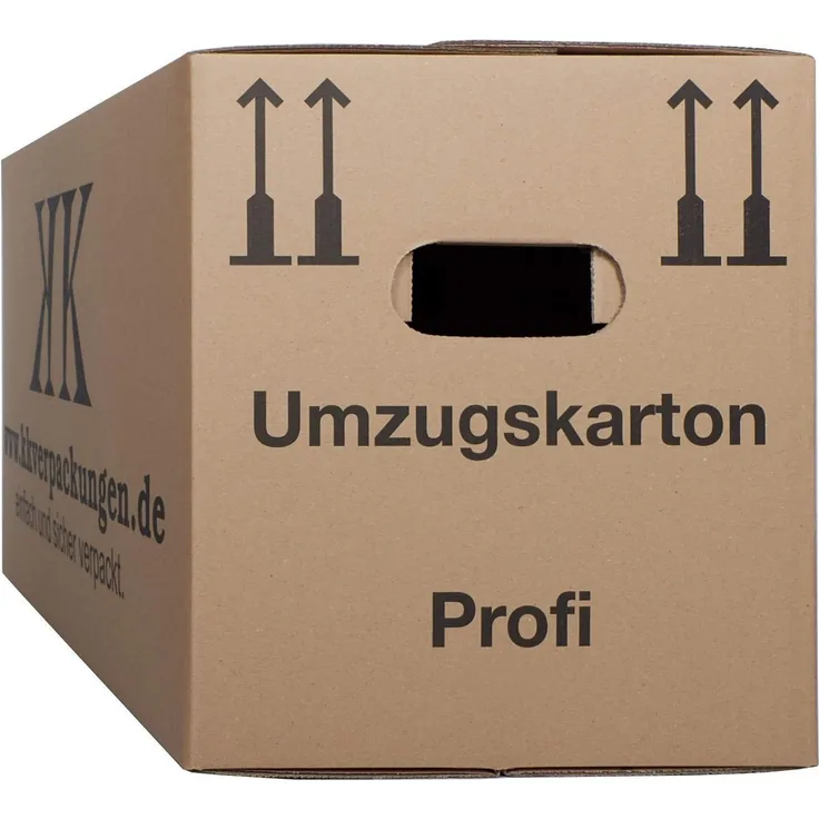 KK Verpackungen Aufbewahrungsbox (Spar-Set, 10 St, 10er-Set), Umzugskartons Umzugskiste Bücherkarton 2-wellig in Profiqualität Braun