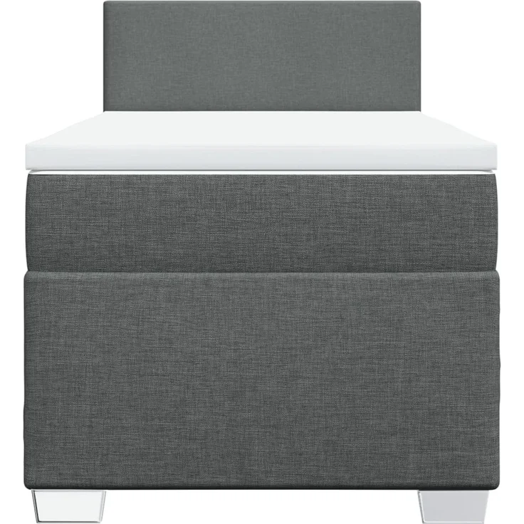 vidaXL Boxspringbett mit Matratze Dunkelgrau 90x200 cm Stoff 3285765 – Bild 4