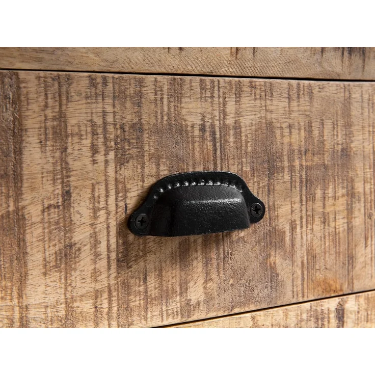 Mangoholz Hochschrank Caribou - Rustikal, 40x180x45cm, Stauraumwunder für Bad & Flur – Bild 4