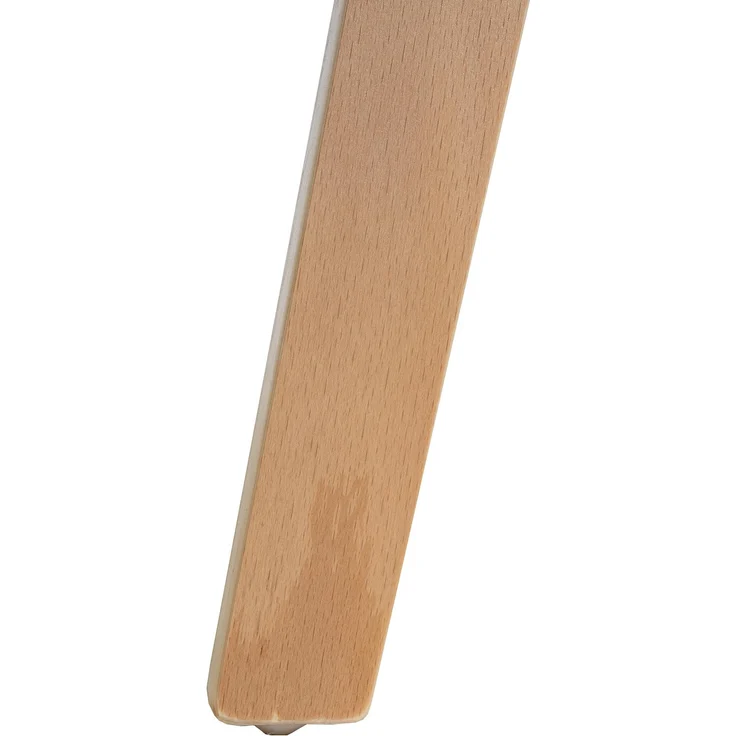 DELUKE® Besucherstuhl LONDON - 73x49x46cm, Natur/Schwarz Kunstleder Holz Gestell Konferenzstuhl Wartezimmerstuhl – Bild 7