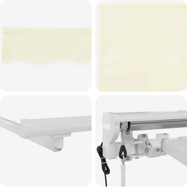 vidaXL Elektrische ausziehbare Markise Creme 4x3 m 3421808 – Bild 5