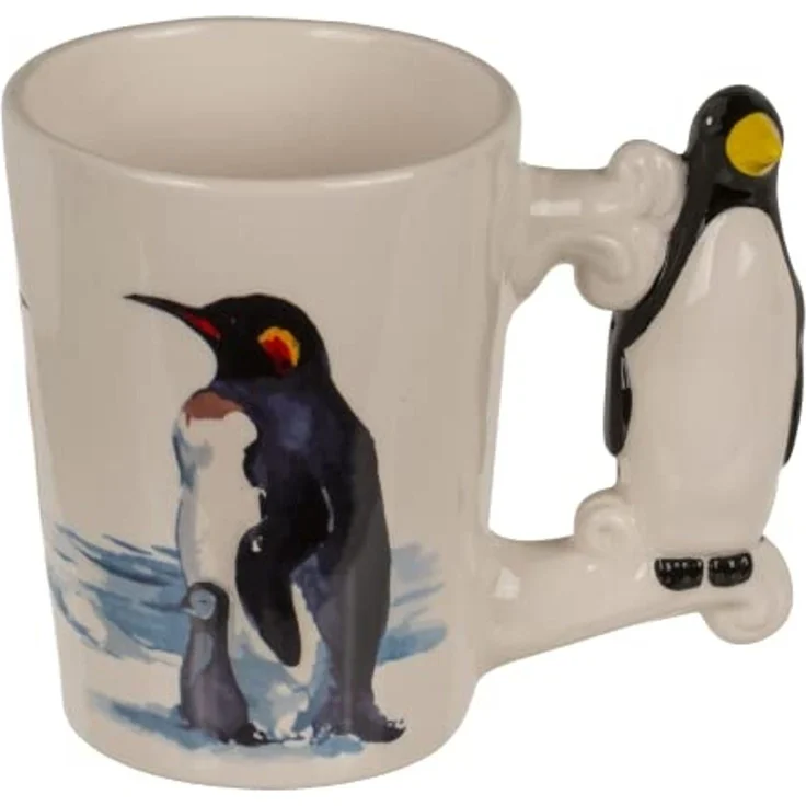 Tasse ca. 300 ml im 3D Design Meereswelt mit verschiedenen Motiven Kaffeetasse Pinguin – Bild 4