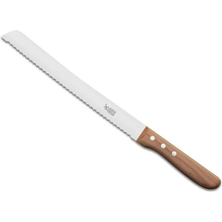 Windmühlenmesser Brotmesser Brotsägemesser "Ellenlang", 26 cm Klinge, Kirschholz – Bild 2