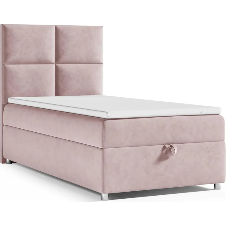 Best for Home Boxspringbett K2 SINGLE mit Bettkasten (Rosa 100x200) – Bild 1