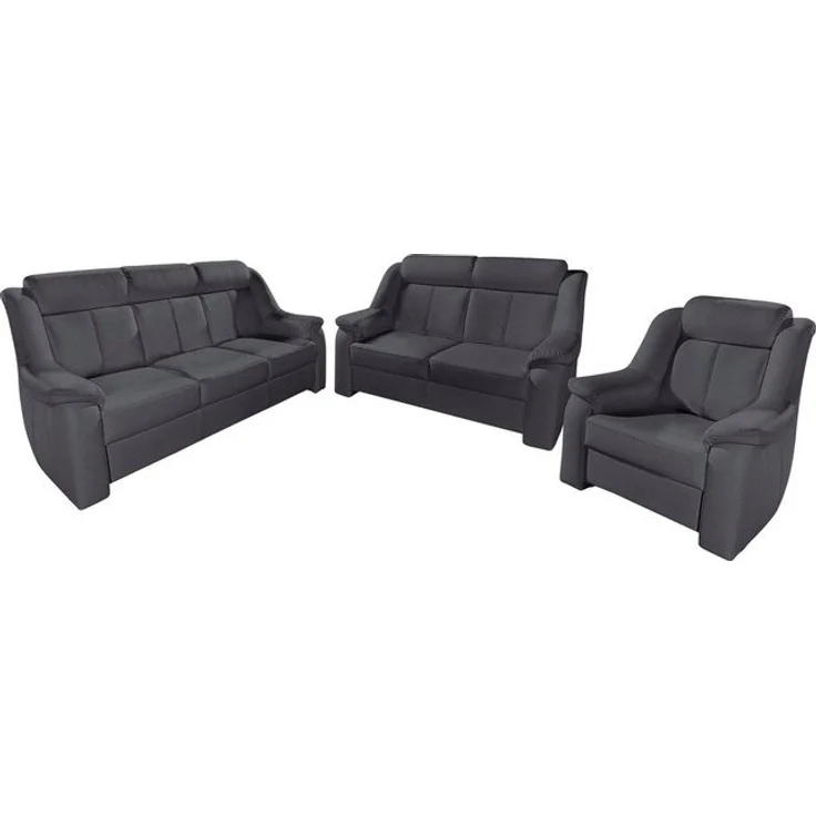 sit&more Polstergarnitur Basel, Set, bestehend aus 3-Sitzer + 2-Sitzer + Sessel – Bild 4