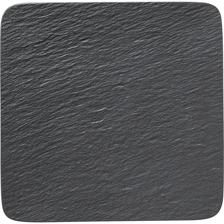 Villeroy & Boch Manufacture Rock Servierplatte quadratisch schwarz 32,5 cm