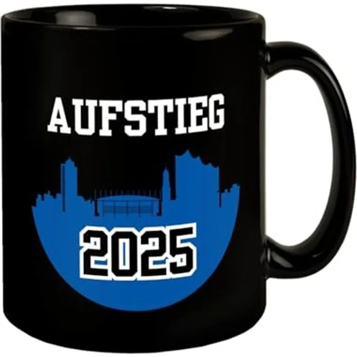 speecheese Tasse Hamburg Skyline Aufstieg 2025 Tasse für Fußballfans