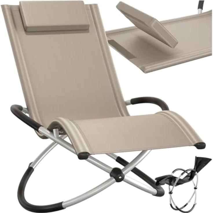tectake Gartenliege Sonnenliege, 1, 1 St, 1tlg, mit Textilene – Bild 2