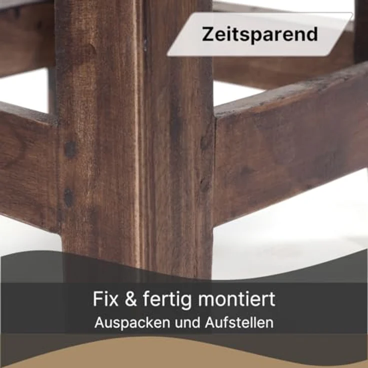 DESIGN DELIGHTS Hocker Fusshocker PALO, 27x26cm (HxB), rustikaler Holzhocker Massivhocker – Bild 5