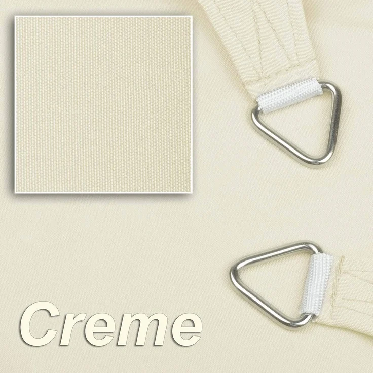hanSe Sonnensegel Schattensegel UV-Schutz 2x2m Quadrat Creme wasserabweisend – Bild 1