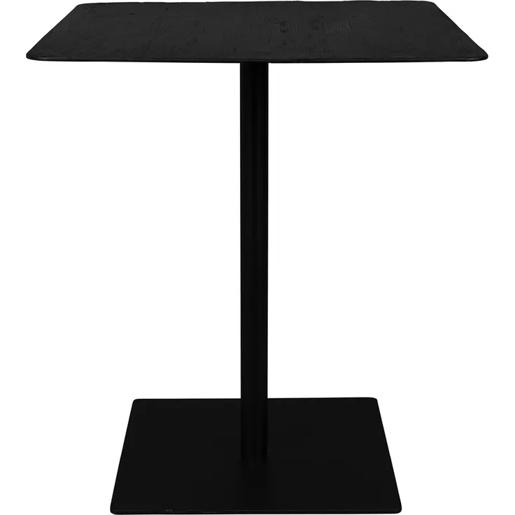 DutchBone Bartisch BRAZA SQUARE BLACK Platte recycelte Eiche Schwarz 70x70x93 cm