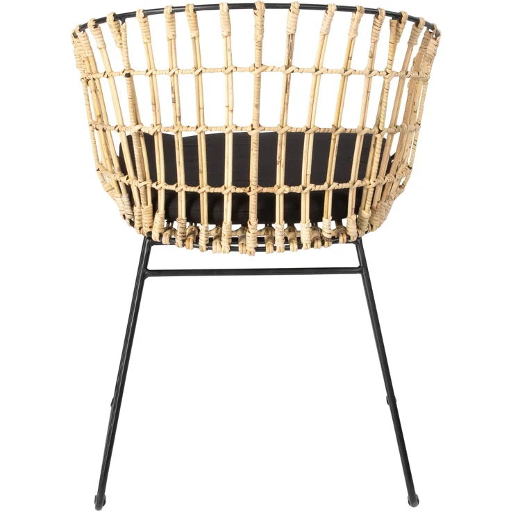 Esszimmerstuhl Armlehnenstuhl Rattan Farbe natur inkl. Kissen LIMA 80548219 – Bild 5