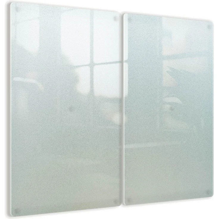 Tulup Herd-Abdeckplatte Kochfeld Schutzplatte aus Gehärtetem Glas Transparent, Milchig, Matt, (2 tlg), Set mit zwei – Bild 1
