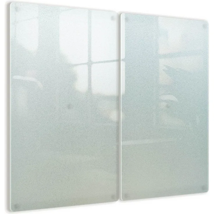 Tulup Herd-Abdeckplatte Kochfeld Schutzplatte aus Gehärtetem Glas Transparent, Milchig, Matt, (2 tlg), Set mit zwei