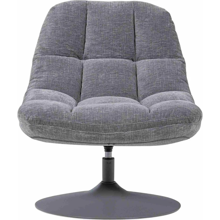 Drehsessel Elvi aus Chenille-Stoff, moderner Relaxsessel mit 360 Grad Drehfunktion, hellgrau – Bild 2