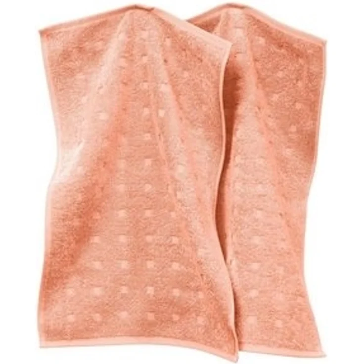 Möve Gästehandtuch Gästetuch 2er-Pack "Quadretti", Frottier (2-St), Walk-Frottier Uni – Bild 5