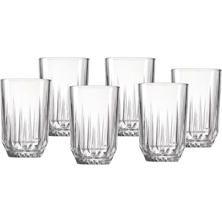 Ritzenhoff & Breker Longdrinkglas Palace, 6-tlg, Glas, 6er Set, je 350 ml
