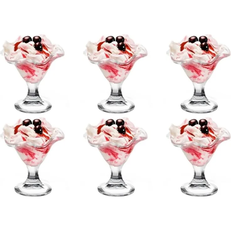 Eiscreme- Und Milchshakes-Becher Bormioli Rocco Primavera Glas (240 Ml) (6 Stück)