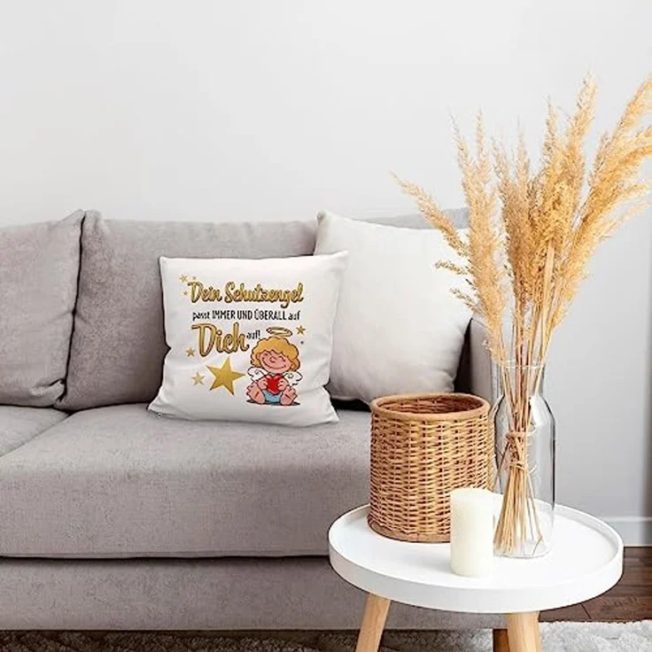 speecheese Dekokissen Schutzengel Kuschelkissen mit Spruch – Bild 7