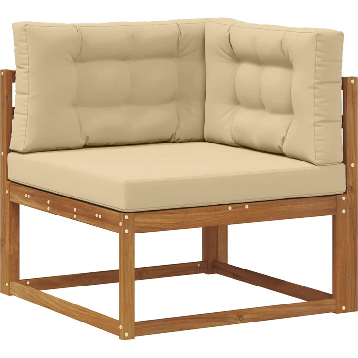 vidaXL Outdoor-Sofagarnitur 5 stk. 5-Sitzer Natur und Beige 3367566 – Bild 4
