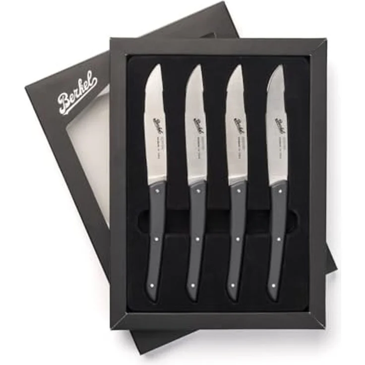 Berkel Steakmesser-Set, 4-tlg., Edelstahl / Kunststoff schwarz, 11 cm – Bild 3