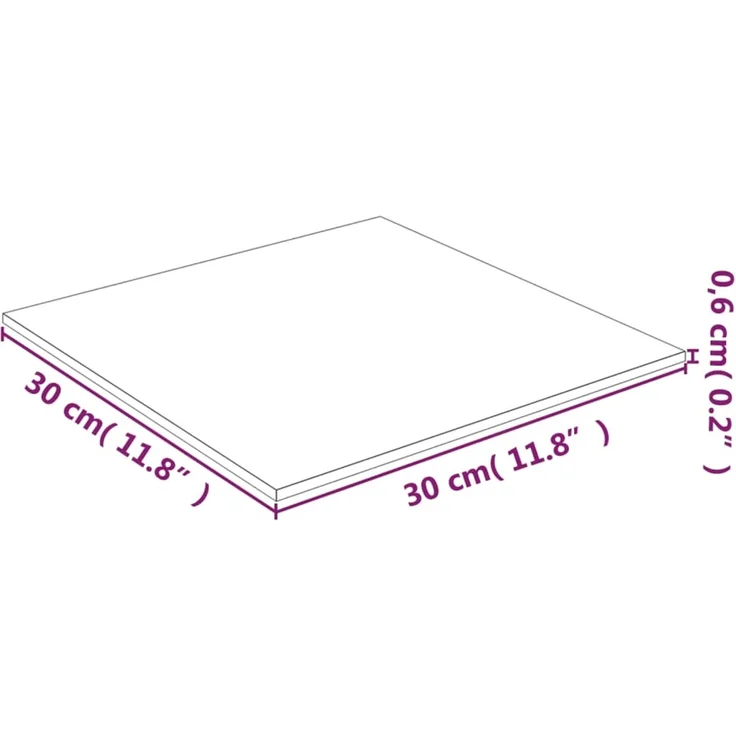 vidaXL Tischplatte Transparent 30x30 cm Hartglas 345070 – Bild 5