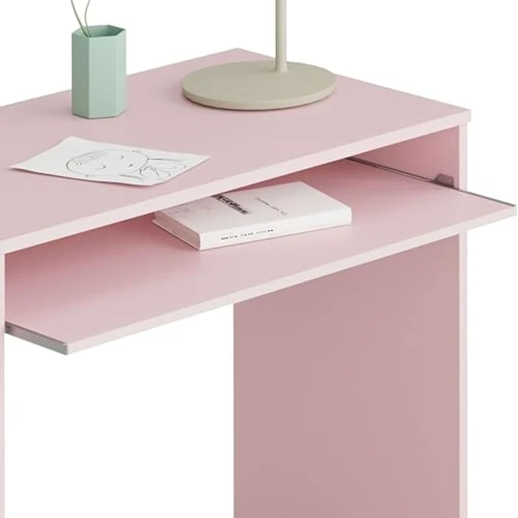 Habitdesign, Computertisch mit abnehmbarem Tablett, Jugendschreibtisch, Rosa, Maße: 90 x 79 x 54 cm (B x H x T), Modell I-Joy – Bild 5