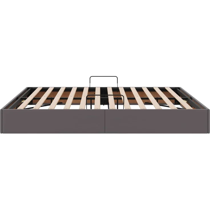 vidaXL Ottoman Bettgestell mit Speicher Grau 160 x 200 cm Kunstleder 3442780 – Bild 8