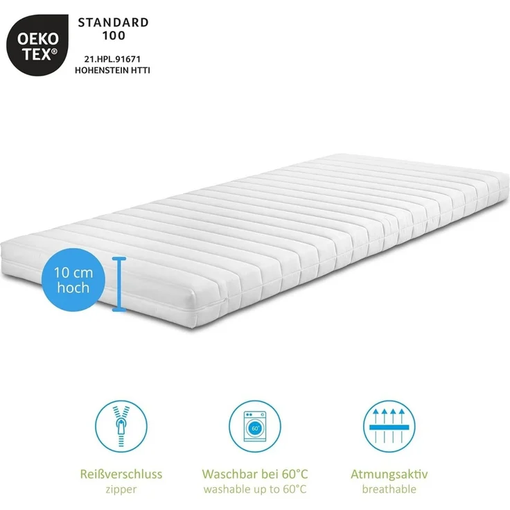 Kaltschaummatratze Comfort Line KS, 90x200 cm, 140x200 cm und weitere Größen, Bodyprotect, 10 cm hoch, punktelastisch, in verschiedenen Härtegraden – Bild 3