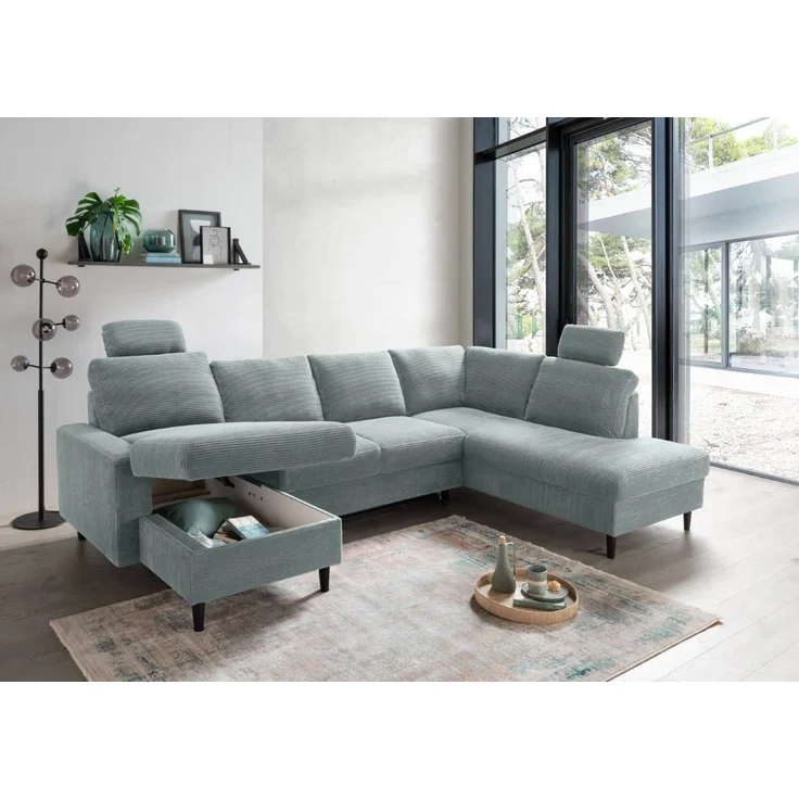 Wohnlandschaft Passo Cord mit Schlaffunktion – Benformato – Bild 1