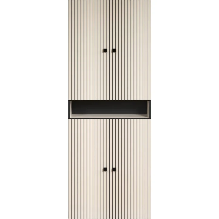 Badezimmer Hochschrank Bliss in Evoke Eiche und grau 70 x 186 cm – Bild 2
