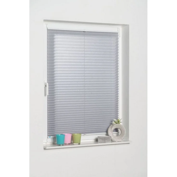 K-home 688899-40 Klemmfix-Plissee, Grau, 30x130 cm – Bild 3