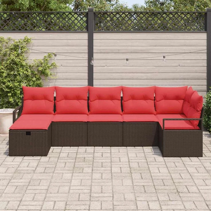 vidaXL Sofa Set mit Kissen 4 pcs Poly-Rattan 3360535 – Bild 3