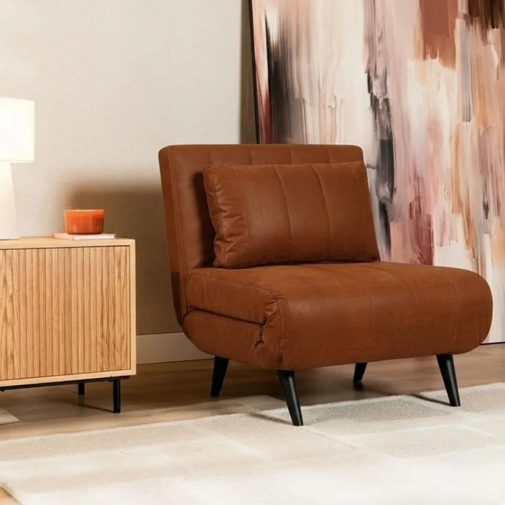 Bronx71 Schlafsessel Hanna Eco-Leder cognac