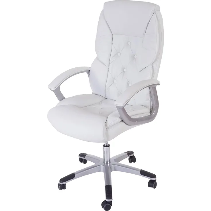 L42 XXL, Chefsessel, 150kg belastbar Kunstleder ~ weiß