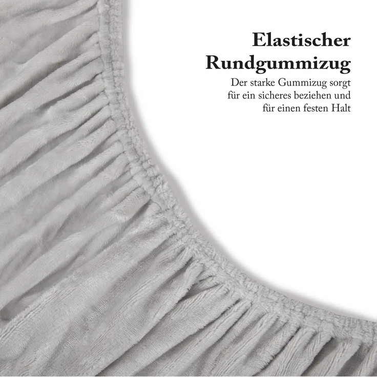 Spannbettlaken Cashmere Touch - Wolkenschloss 90-100 x 200cm Silber – Bild 3