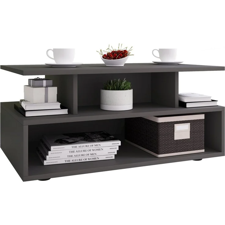 VCM Beistelltisch & Couchtisch Esila 919397 Anthrazit H. 40 x B. 80 x T. 50 cm – Bild 2