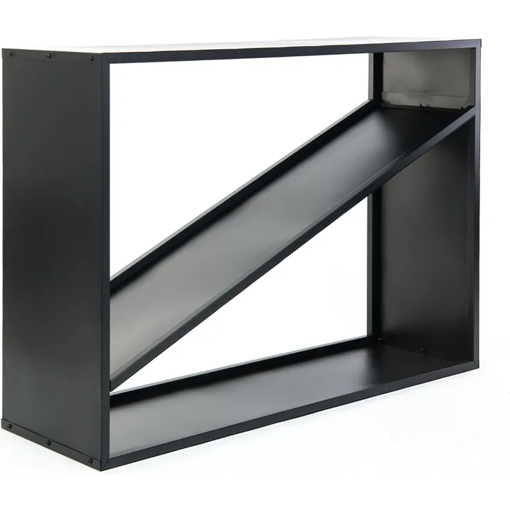 Stahl Kaminholzregal Hugo | Schwarz | 115x35x80 cm