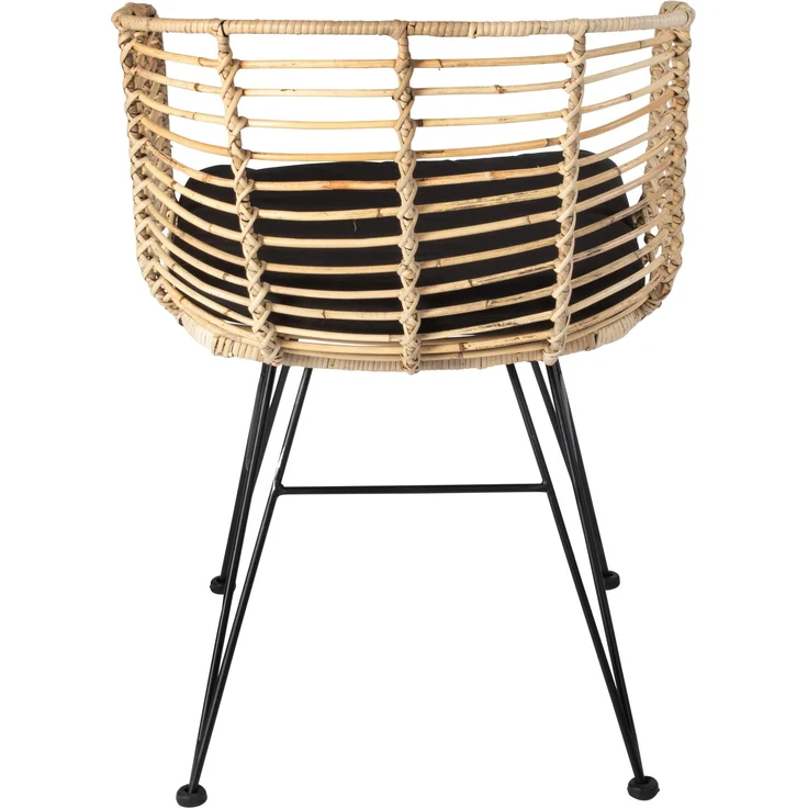 Esszimmerstuhl Rattanstuhl Farbe natur inkl. Sitzkissen NAIROBI 80553334 – Bild 5