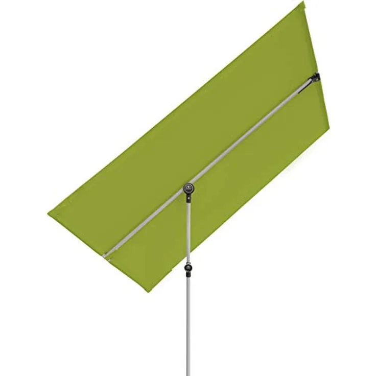 Doppler Balkonschirm rechteckig 127 cm x 177 cm, grün mit Handöffner und UV-Schutz 50+