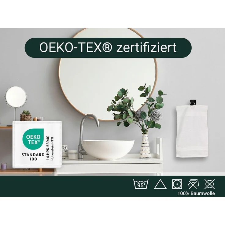 ZOLLNER Gästehandtücher, Walkfrottier (10-St), 30x50 cm, 100% Baumwolle, vom Hotelwäschespezialisten – Bild 2