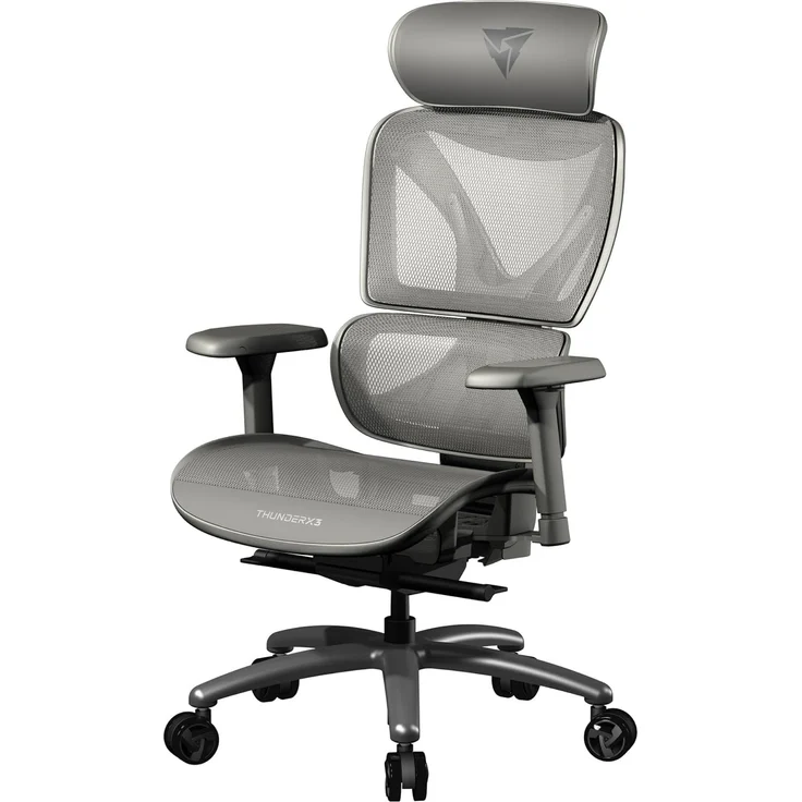 Thunder X3 XTC Mesh Grey Bürostuhl - Grau - Mesh - Bis zu 120 kg