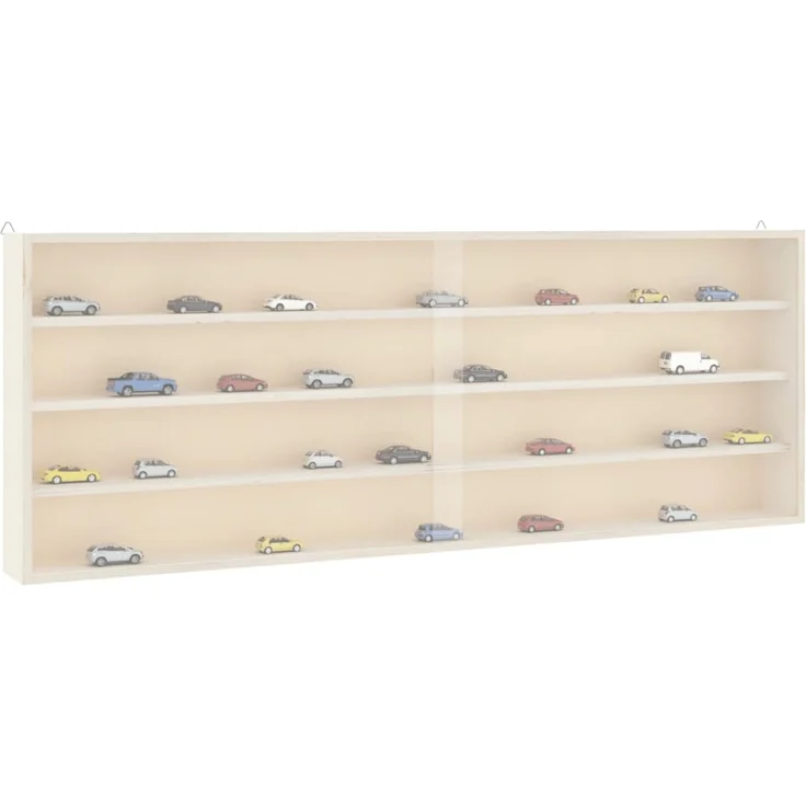 vidaXL Sammlervitrine aus Holz mit Türen 100x8,5x37 cm 4017388 – Bild 1