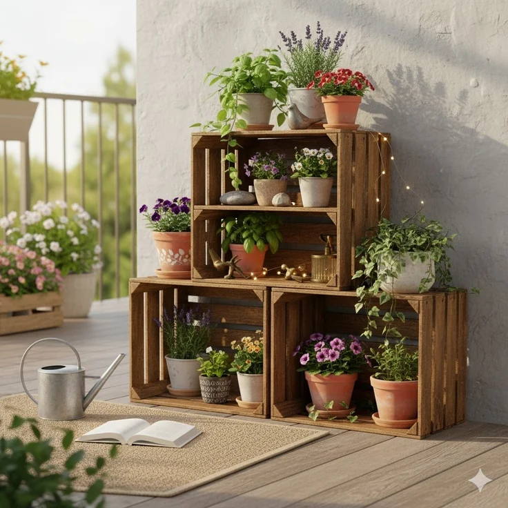 Holzkisten Geflammt 50 x 40 x 30cm mit Regalböden Lang DIY – Bild 8