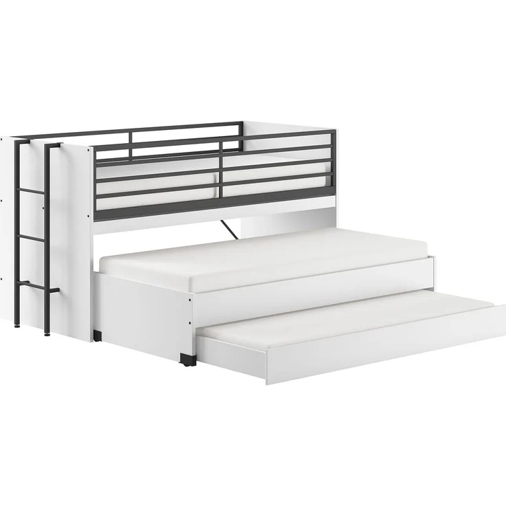 Hochbett Kary 219x98x117 Kinderbett Holzwerkstoff Weiß – Bild 6