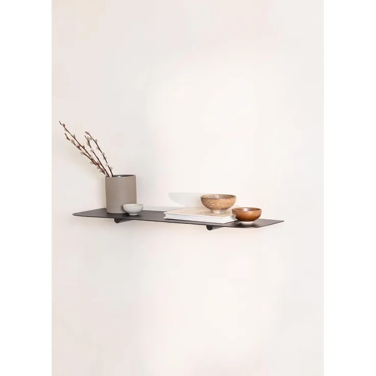 Metallbude Wandregal LENN L, schwebendes Design Regal aus Metall, minimalistisch, hochwertig
