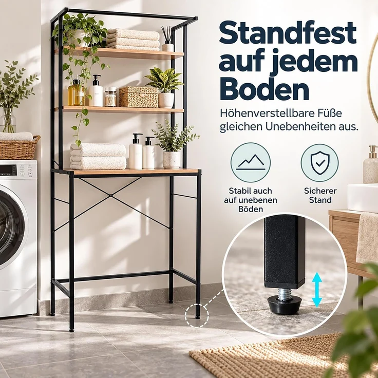 Relaxdays Waschmaschinenregal 3 Ablagen – Bild 7